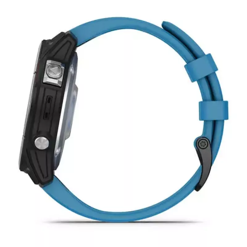 Viedpulkstenis GARMIN quatix 7 Blue — 47 mm CFRP korpuss, 1,3 collu MIP skārienekrāns, 10 ATM, Bluetooth/Wi‑Fi/NFC
