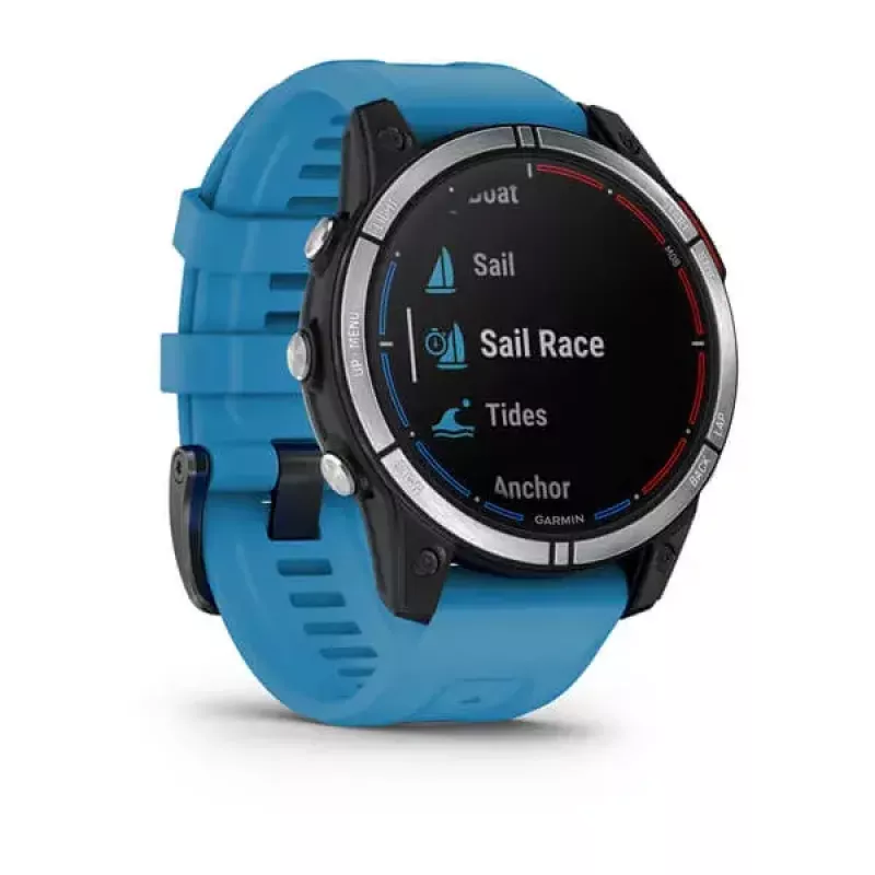 Viedpulkstenis GARMIN quatix 7 Blue — 47 mm CFRP korpuss, 1,3 collu MIP skārienekrāns, 10 ATM, Bluetooth/Wi‑Fi/NFC