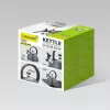 Elektriskā tējkanna Maestro MR-1302-pelēka 2.5 L nerūsējošais tērauds, pelēks korpuss, svilpe, pieskarei drošs rokturis