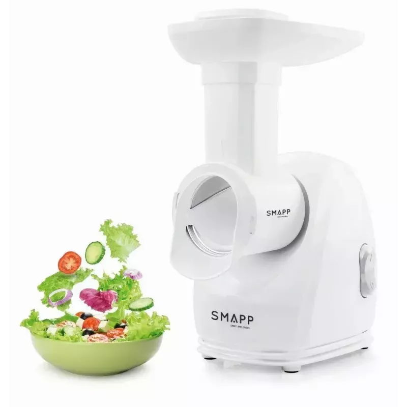 Elektriskā gaļas mašīna SMAPP 489.81, 2000 W, 3 sieti (2,7–8 mm), balta