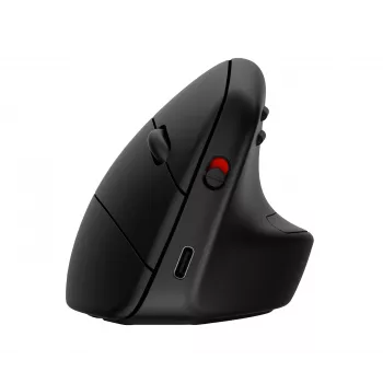 HP 925 ergonomiskā vertikālā pele, labročiem, vertikāls dizains, RF bezvadu + Bluetooth, 4000 DPI, melna