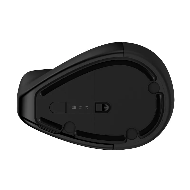 HP 925 ergonomiskā vertikālā pele, labročiem, vertikāls dizains, RF bezvadu + Bluetooth, 4000 DPI, melna