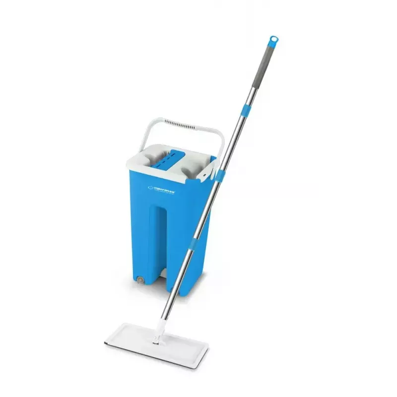 Mopas komplekts mitrām grīdām ESPERANZA EHS004 ar spaini, maināmu mikrošķiedras uzkabi, grozāmu galvu, 1250 mm augstumu, 1,1 kg