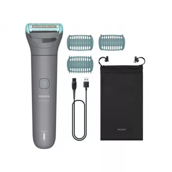 Ķermeņa kopšanas trimmeris Philips BG3485/15, Triple Protect sistēma, bezvada mitrā un sausā lietošana, 80 min darbības laiks, 2–5 mm, pelēks