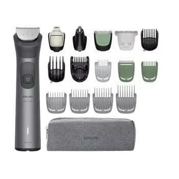 Philips All-in-One Trimmer 7000 Series MG7941/15 — 17-in-1 uzlādējams trimmeris, 0,5 mm–16 mm, pelēks
