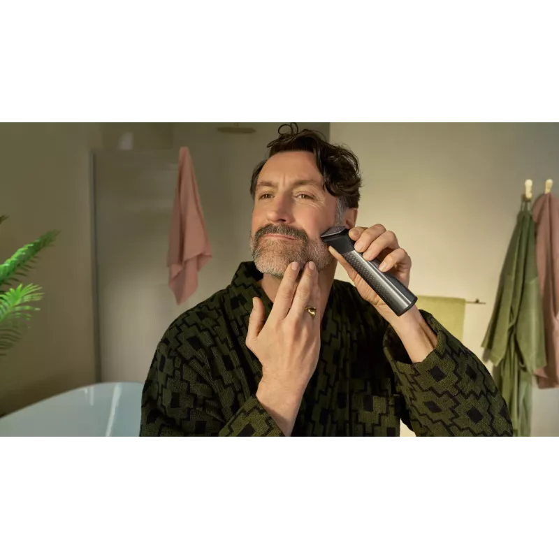 Philips All-in-One Trimmer 9000 Series MG9557/15 20-in-1 trimmeris, sudraba krāsā, 120 min akumulatora darbības laiks