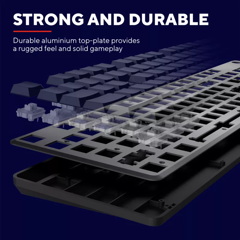 Trust GXT 868 Torix tastatūra Spēļu USB + RF bezvadu + Bluetooth QWERTY ASV angļu Melns