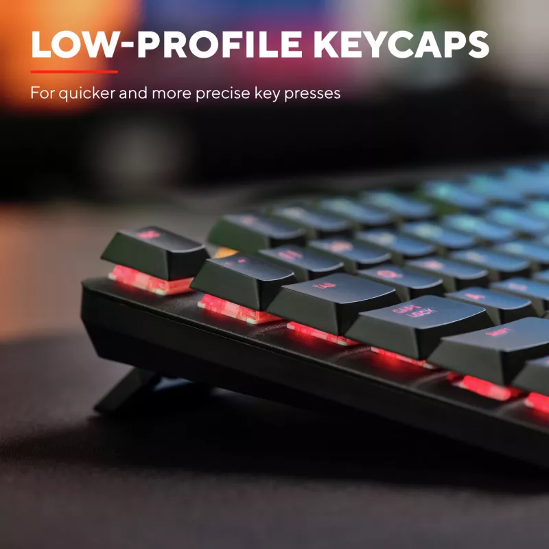 Trust GXT 868 Torix tastatūra Spēļu USB + RF bezvadu + Bluetooth QWERTY ASV angļu Melns