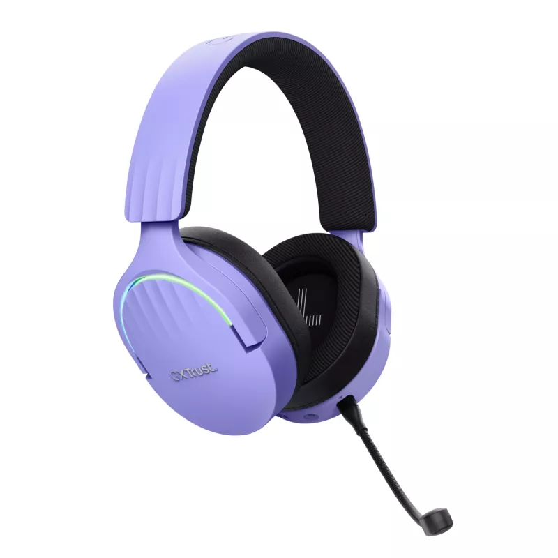 Trust GXT 491P FAYZO austiņas Vadu un bezvadu galvas saite Gaming USB Type-A Bluetooth Melns, violets