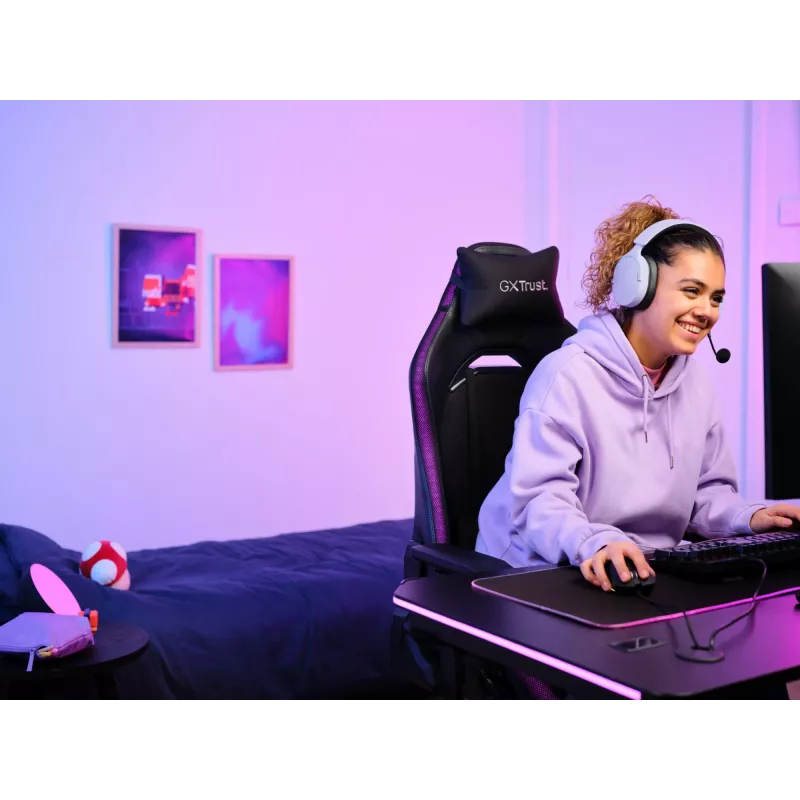 Trust GXT 491P FAYZO austiņas Vadu un bezvadu galvas saite Gaming USB Type-A Bluetooth Melns, violets