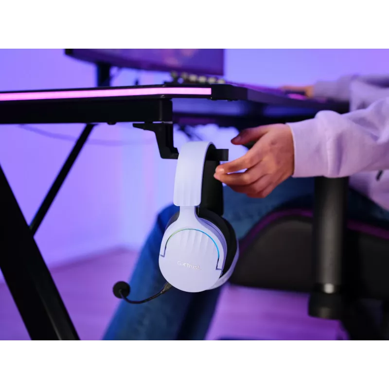 Trust GXT 491P FAYZO austiņas Vadu un bezvadu galvas saite Gaming USB Type-A Bluetooth Melns, violets