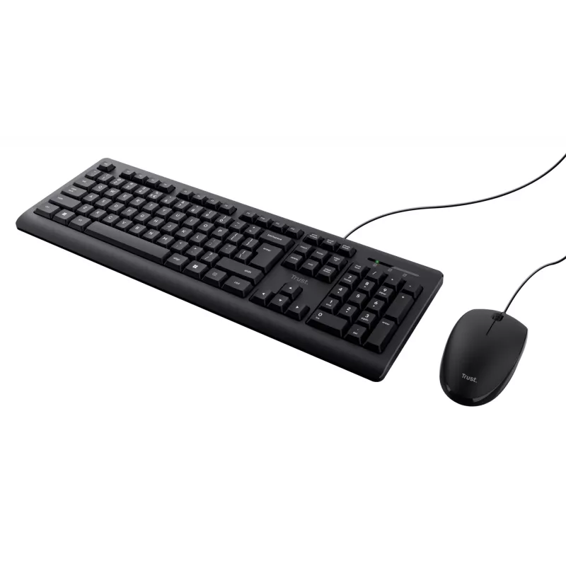 Trust Primo tastatūra ar peli, universāla, USB, QWERTY, US English, melna