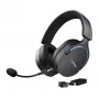 Trust GXT 491 Fayzo austiņas, ar vadu un bezvadu, galvas stīpa, spēlēm, USB Type-C, Bluetooth, melnas