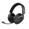 Trust GXT 491 Fayzo austiņas, ar vadu un bezvadu, galvas stīpa, spēlēm, USB Type-C, Bluetooth, melnas