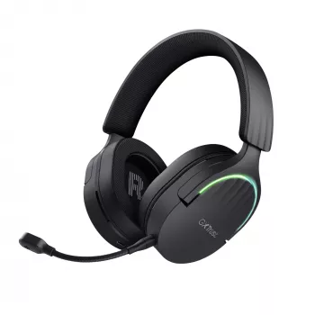 Trust GXT 491 Fayzo austiņas, ar vadu un bezvadu, galvas stīpa, spēlēm, USB Type-C, Bluetooth, melnas