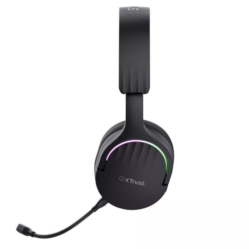 Trust GXT 491 Fayzo austiņas, ar vadu un bezvadu, galvas stīpa, spēlēm, USB Type-C, Bluetooth, melnas