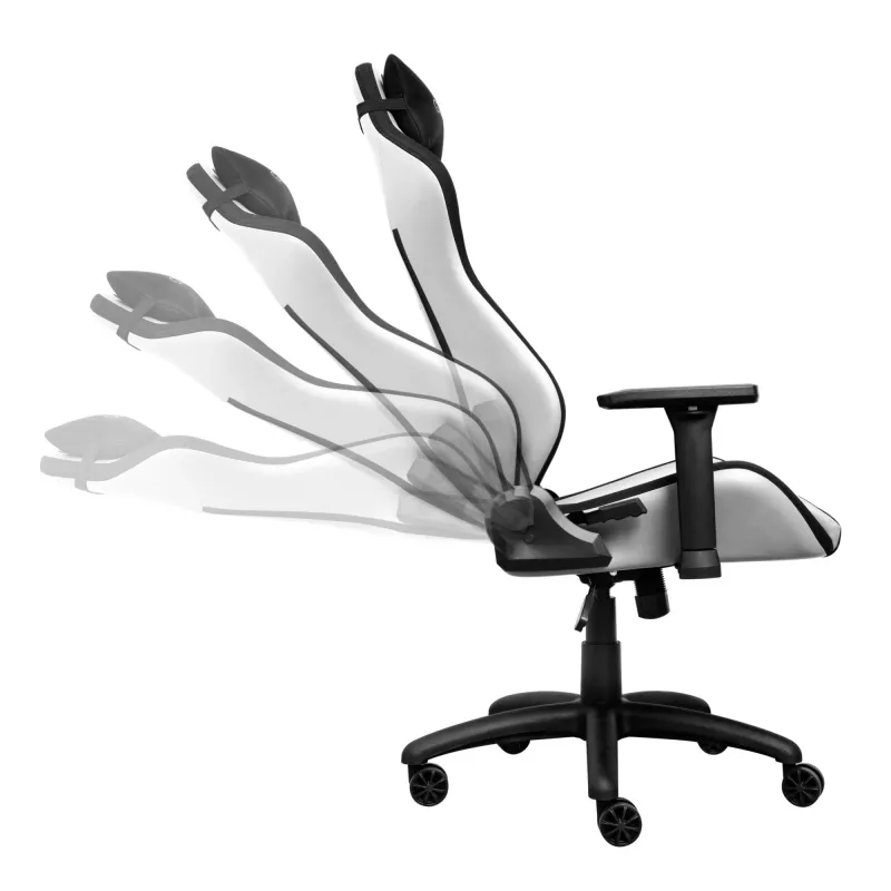 Trust GXT 714 RUYA universāls spēļu krēsls, melns, balts