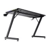 Taisnstūra galds TRUST GXT 709 LUMINUS melns 1200x600x740 mm