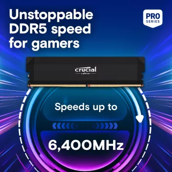 MICRON / CRUCIAL atmiņa - Crucial Pro - DDR5-6000 UDIMM - OC Gaming - 64GB komplekts (32GBx2) - Melns