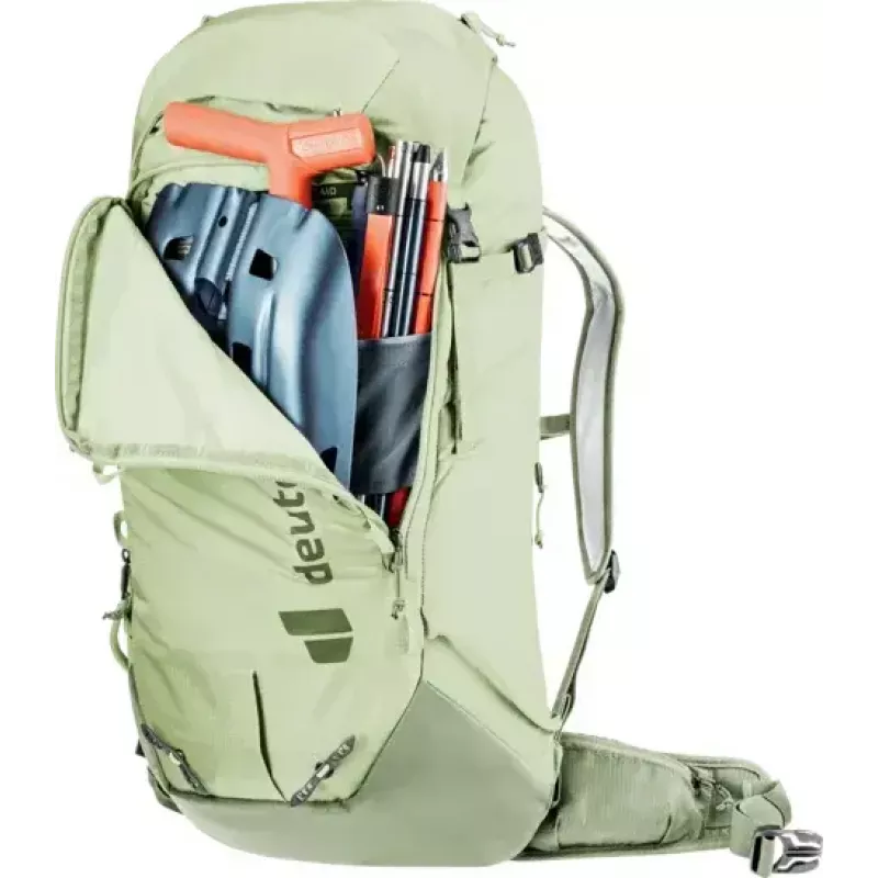 Deuter Freescape Lite 24 L bezrāmja slēpošanas mugursoma, laima krāsā