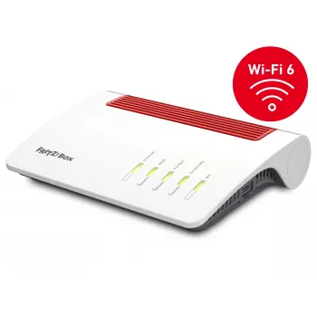 Box 7590 AX bezvadu maršrutētājs Gigabit Ethernet divjoslu (2,4 GHz / 5 GHz) balts