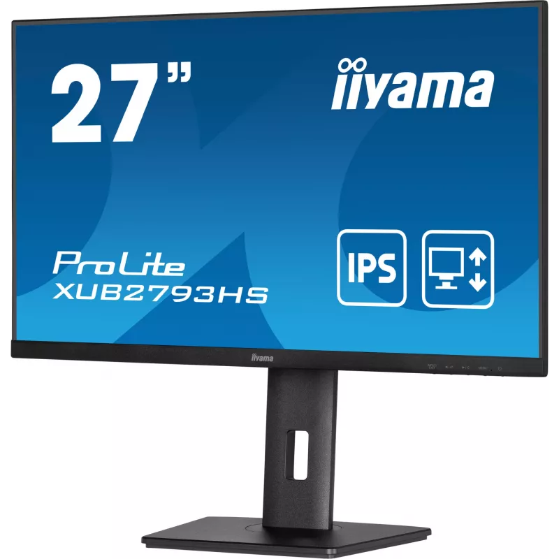 iiyama ProLite XUB2793HS-B7 datora monitors 68.6 cm (27 colli) 1920 x 1080 pikseļi Full HD LED Melns