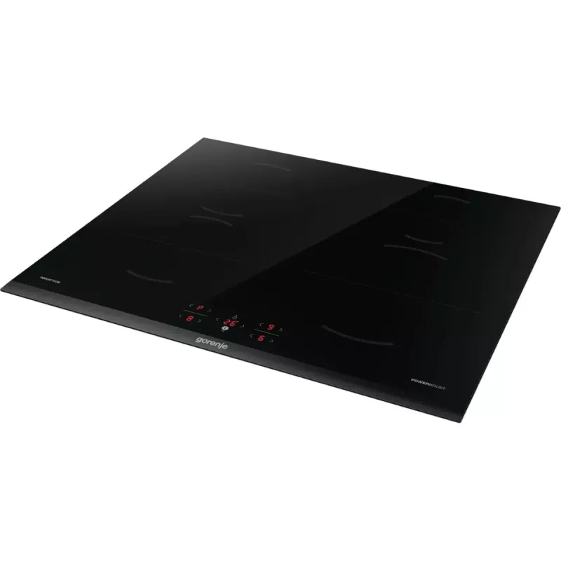 Indukcijas plīts Gorenje GI6401BCE — iebūvējama 59,5 cm, 4 zonu stikla keramika, skārienvadība, 220–240 V