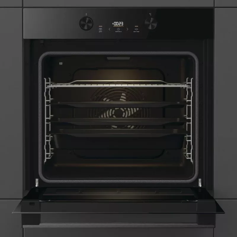Iebūvējamā elektriskā cepeškrāsns Gorenje G400 BPS6737E04DBG, 77 L, 3500 W, skārienvadība, pirolītiskā, melna