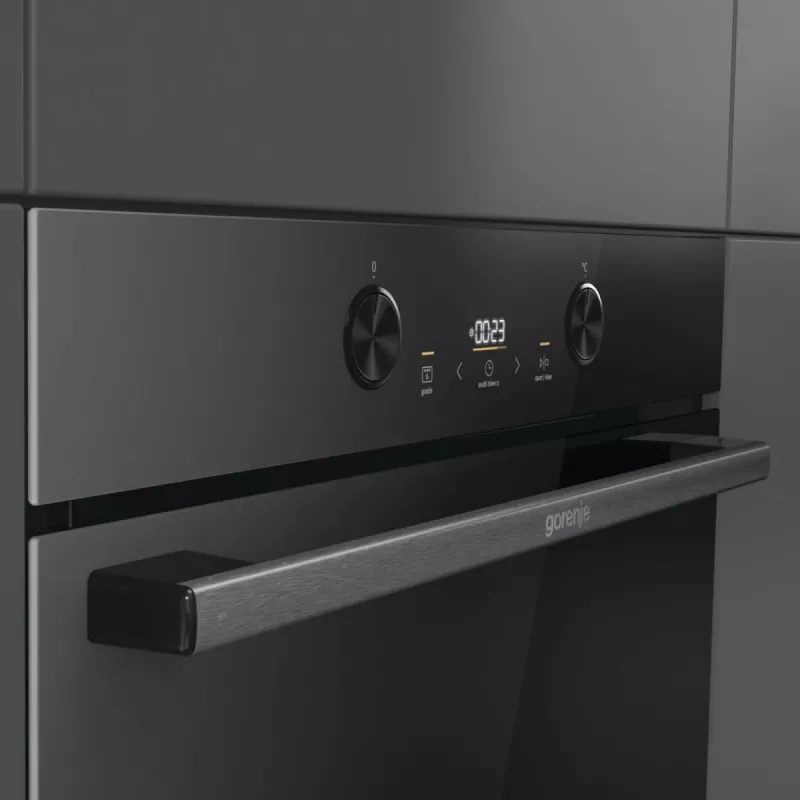 Iebūvējamā elektriskā cepeškrāsns Gorenje G400 BPS6737E04DBG, 77 L, 3500 W, skārienvadība, pirolītiskā, melna
