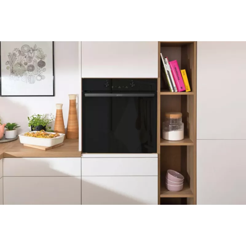 Iebūvējamā elektriskā cepeškrāsns Gorenje G400 BPS6737E04DBG, 77 L, 3500 W, skārienvadība, pirolītiskā, melna