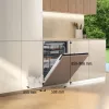 Iebūvējamā trauku mazgājamā mašīna Gorenje GV663B65XXL — nerūsējošais tērauds, 60 cm, 14 komplekti, 6 programmas, 38 dB