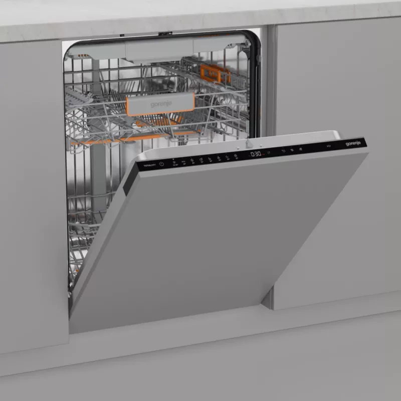Iebūvējamā trauku mazgājamā mašīna Gorenje GV663B65XXL — nerūsējošais tērauds, 60 cm, 14 komplekti, 6 programmas, 38 dB