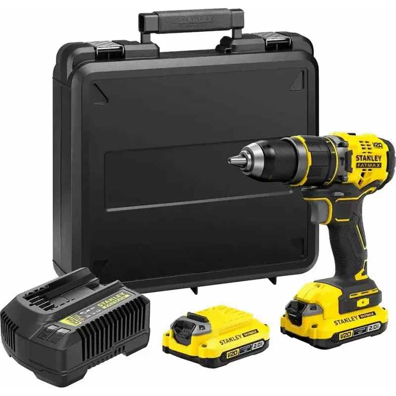 Stanley FATMAX SFMCD721D2K akumulatora urbjmašīna 18 V, 2 akumulatori pa 2,0 Ah, ar koferi