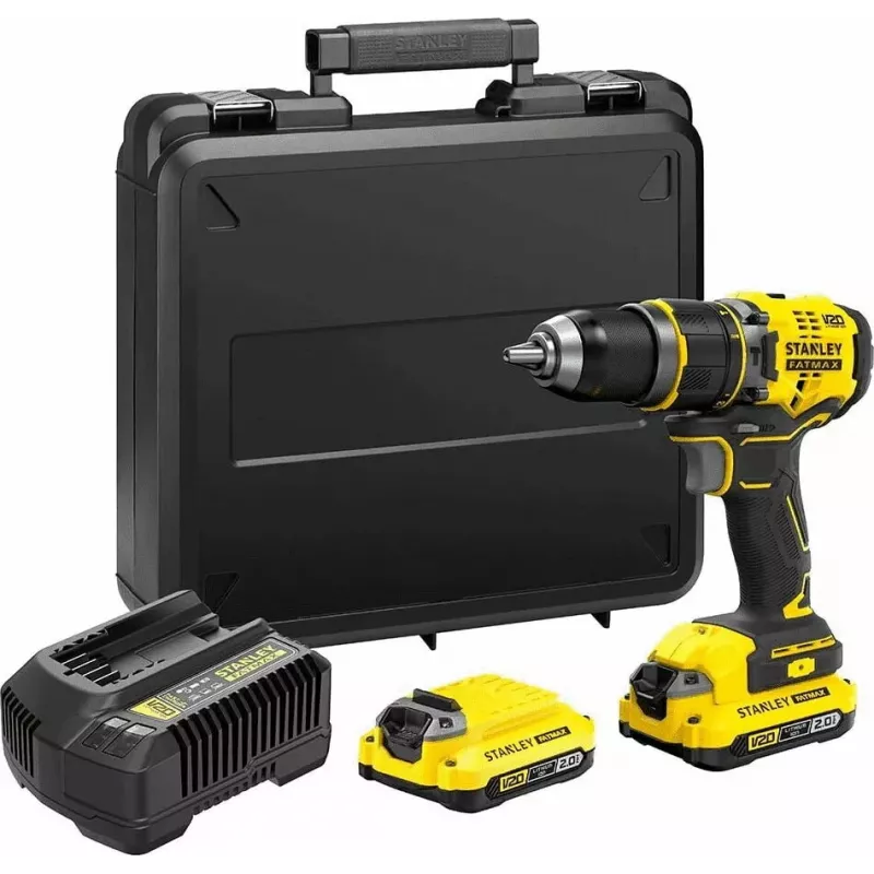 Stanley FATMAX SFMCD721D2K akumulatora urbjmašīna 18 V, 2 akumulatori pa 2,0 Ah, ar koferi