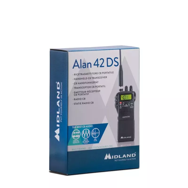 Midland C1267 divvirzienu radio 40 kanāli 26,565–27,99125 MHz Melns