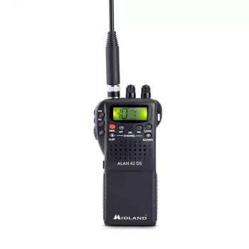Midland C1267 divvirzienu radio 40 kanāli 26,565–27,99125 MHz Melns
