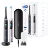 Elektriskā zobu birste Oral-B iO 9 pieaugušajiem, rotējoša, 2 rokturi, 2 birstes galviņas, iebūvēts akumulators, 3 st. uzlāde, melna/rožaina