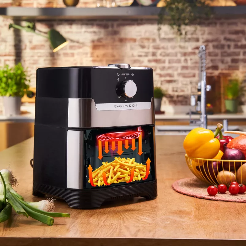 Tefal Easy Fry Grill & Steam FW2018 Single Stand-alone 1700 W Hot air fryer Melns