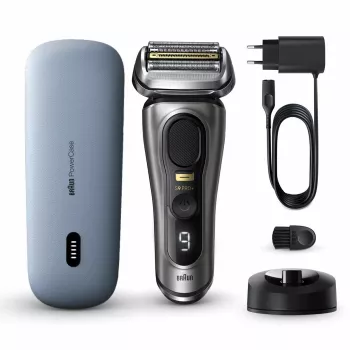 Braun Series 9 Pro+ 9525s mitrā un sausā skuvekļa trimmeris, metālisks