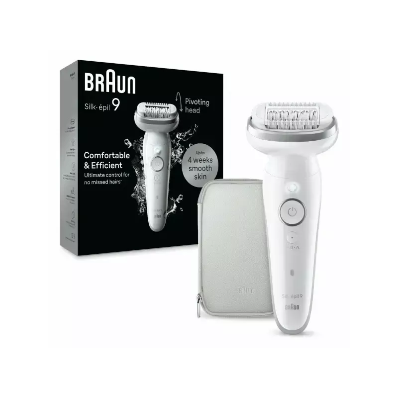 Epilators Braun Silk-épil 9 9-011 40 pincetes Sudraba Balts
