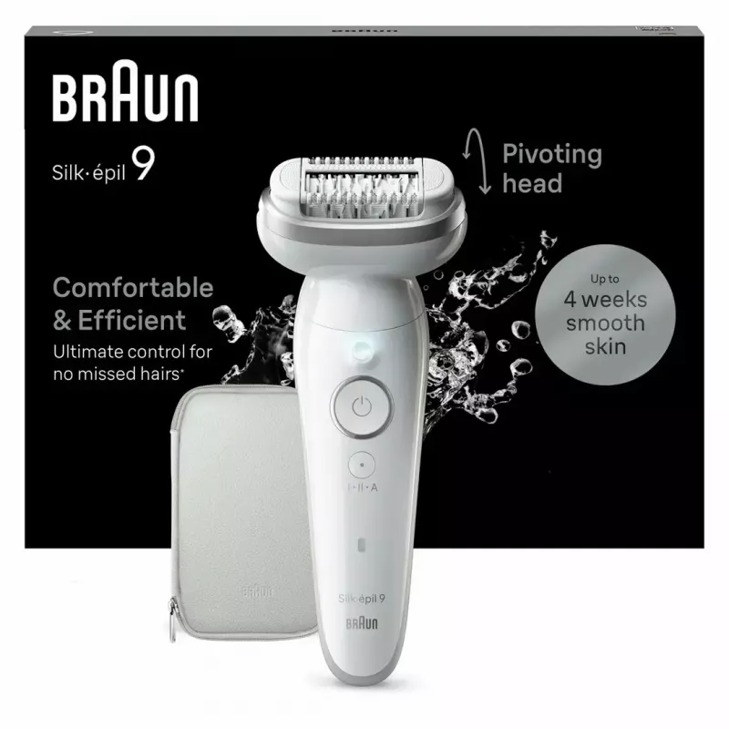 Epilators Braun Silk-épil 9 9-011 40 pincetes Sudraba Balts