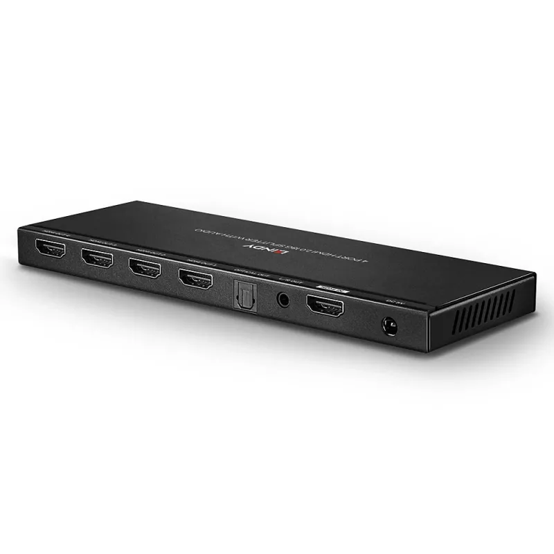 Lindy 4 portu HDMI 18G sadalītājs ar audio un samazināšanas funkciju