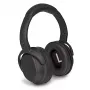 Lindy LH500XW+ austiņas ar vadu un bezvadu savienojumu, galvas lentes tipa, mūzikai, USB Type-C, Bluetooth, melnas