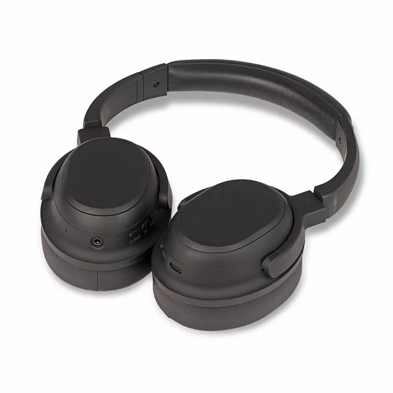 Lindy LH500XW+ austiņas ar vadu un bezvadu savienojumu, galvas lentes tipa, mūzikai, USB Type-C, Bluetooth, melnas