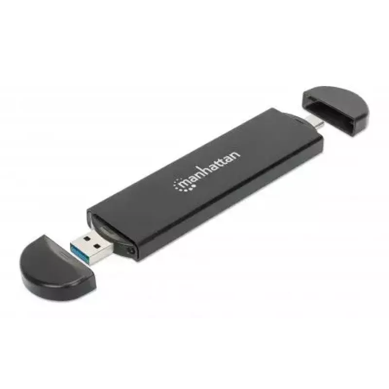 Manhattan M.2 NVMe SATA SSD korpuss USB-C USB-A 10 Gbps melns