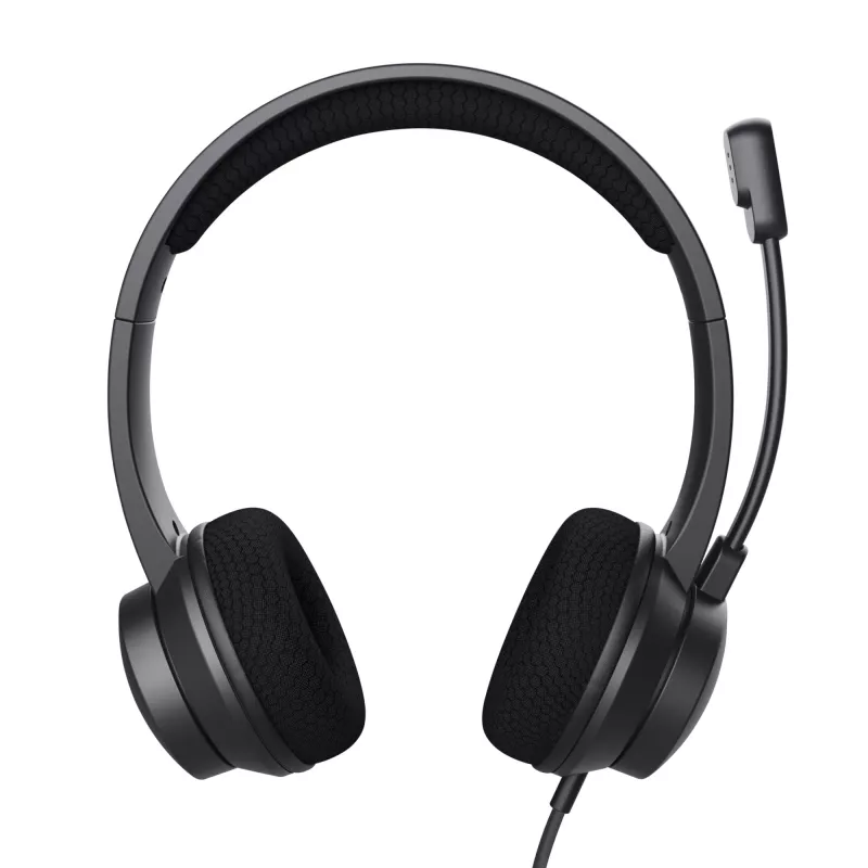 Trust HS-260 austiņas, vadu, kakla siksna, birojam / zvanu centram, USB Type-A, melns