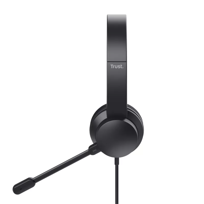Trust HS-260 austiņas, vadu, kakla siksna, birojam / zvanu centram, USB Type-A, melns
