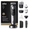 Braun BeardTrimmer 9 BT9560 Baterija 52 2 cm Mitrs un sauss Melns, Pelēks