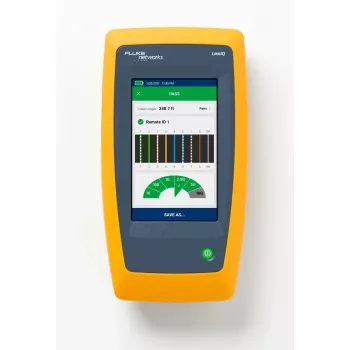 Twisted pair kabelis tester Fluke LIQ-100 with RJ-45/USB support, max length 305 m, 6400 mAh Li-Ion battery