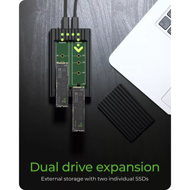 ICY BOX IB-2817MCL-C31 SSD korpuss Melns M.2 USB darbināms